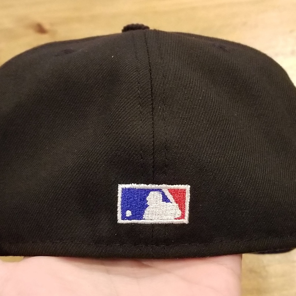 Los Angeles Dodgers Hat New Era 7 1/8 Fitted Black Brown Corduroy Bill All Star - Picture 12 of 12